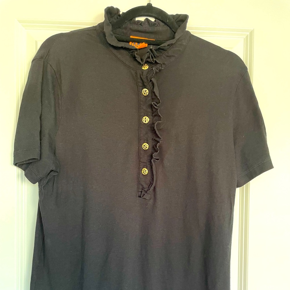 Tory Burch polo shirt with ruffle detail